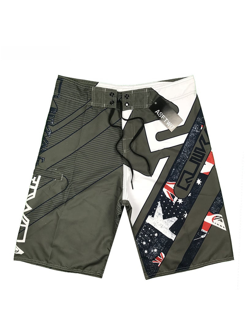 2020 Quick-Dry Surf Beach Shorts Mens Fitness Black
