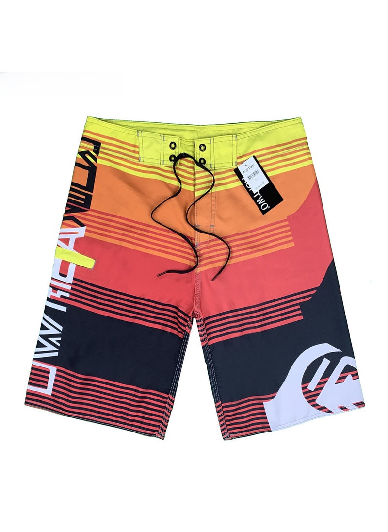 Mens Summer 2024 Quick-Dry Surf Shorts Red