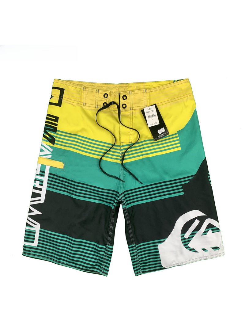 Mens Summer 2024 Quick-Dry Surf Shorts Yellow