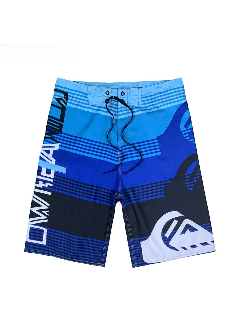 Mens Summer 2024 Quick-Dry Surf Shorts Blue