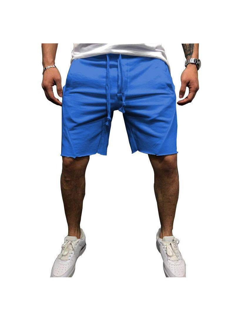 Summer Mens Fitness Shorts Breathable Running CAMEL