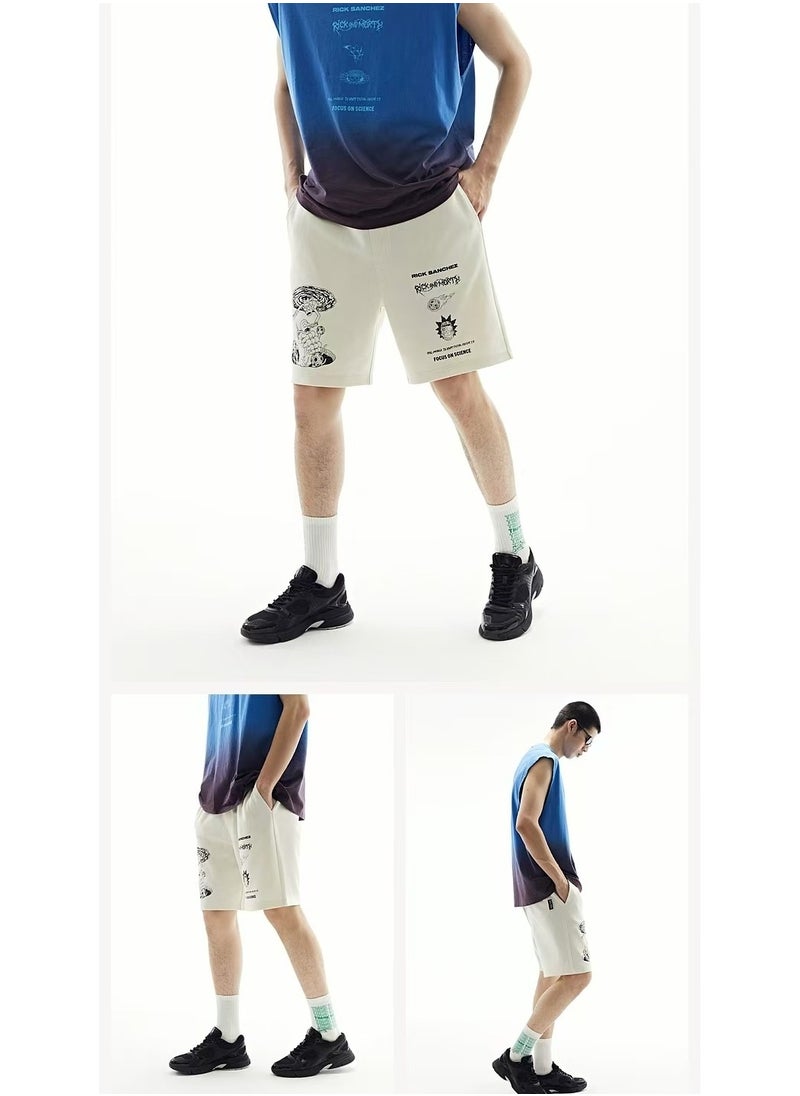 HM Summer Thin Sports Pants With Elastic Waist And Loose Straight Leg Casual Shorts