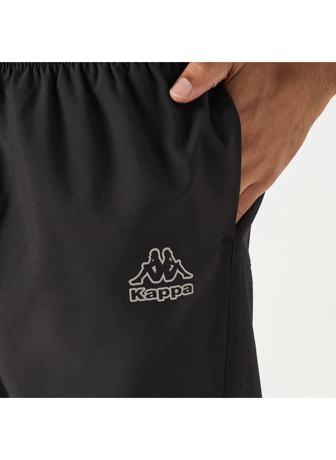 Kappa Logo Print Shorts with Pockets and Elasticated Waistband