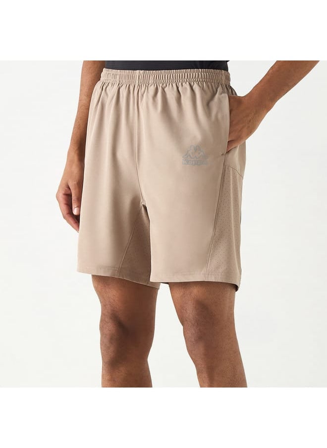 Kappa Logo Print Shorts with Pockets and Elasticated Waistband