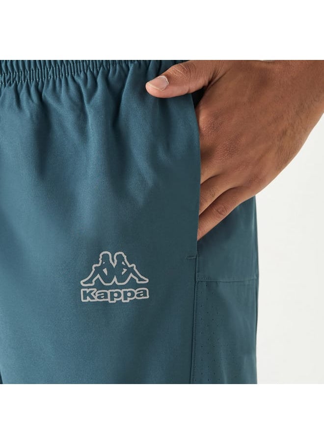 Kappa Logo Print Shorts with Pockets and Elasticated Waistband