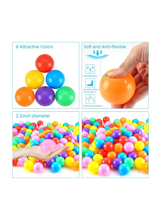 50-Piece Soft Ocean Pit Toy Balls Play Set Multicolored For Age Group 1+ Years 31.4x29x18cm