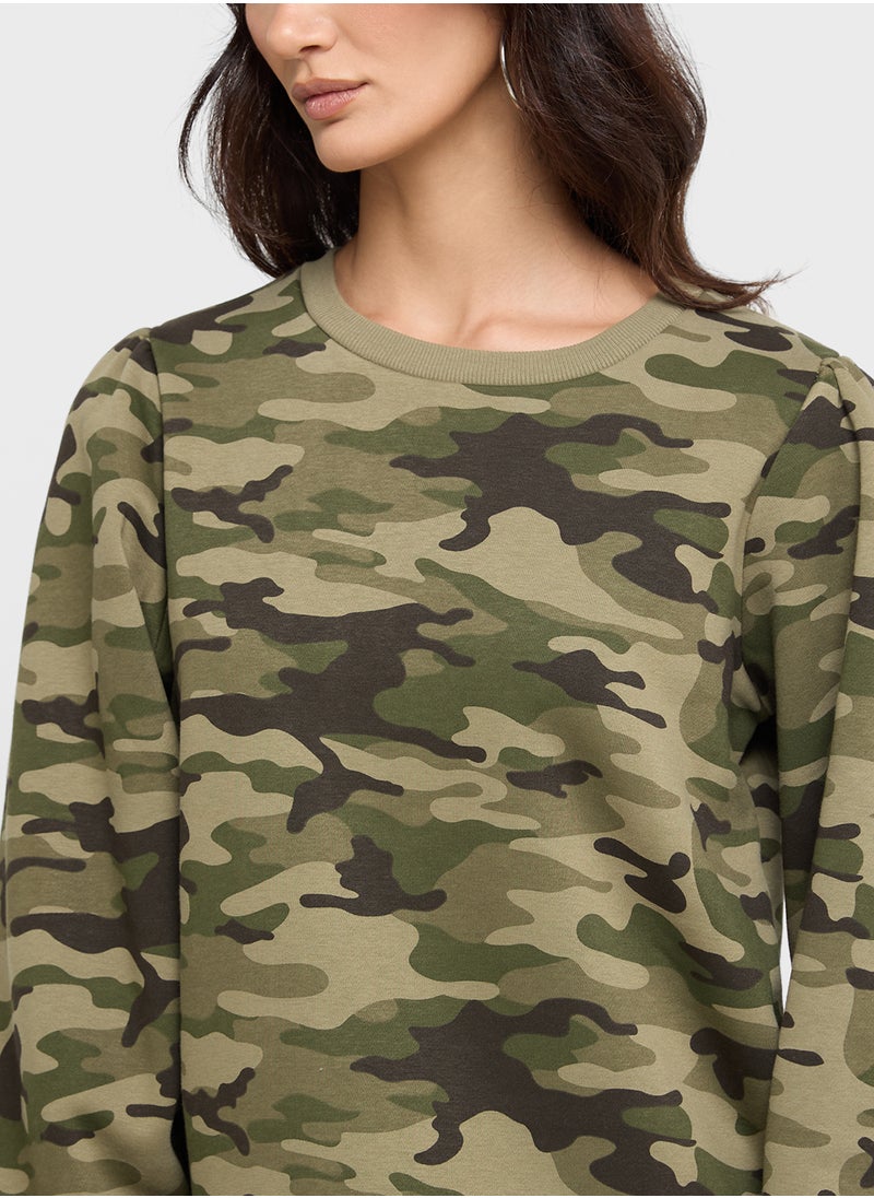 Camo Print Sweatshirt