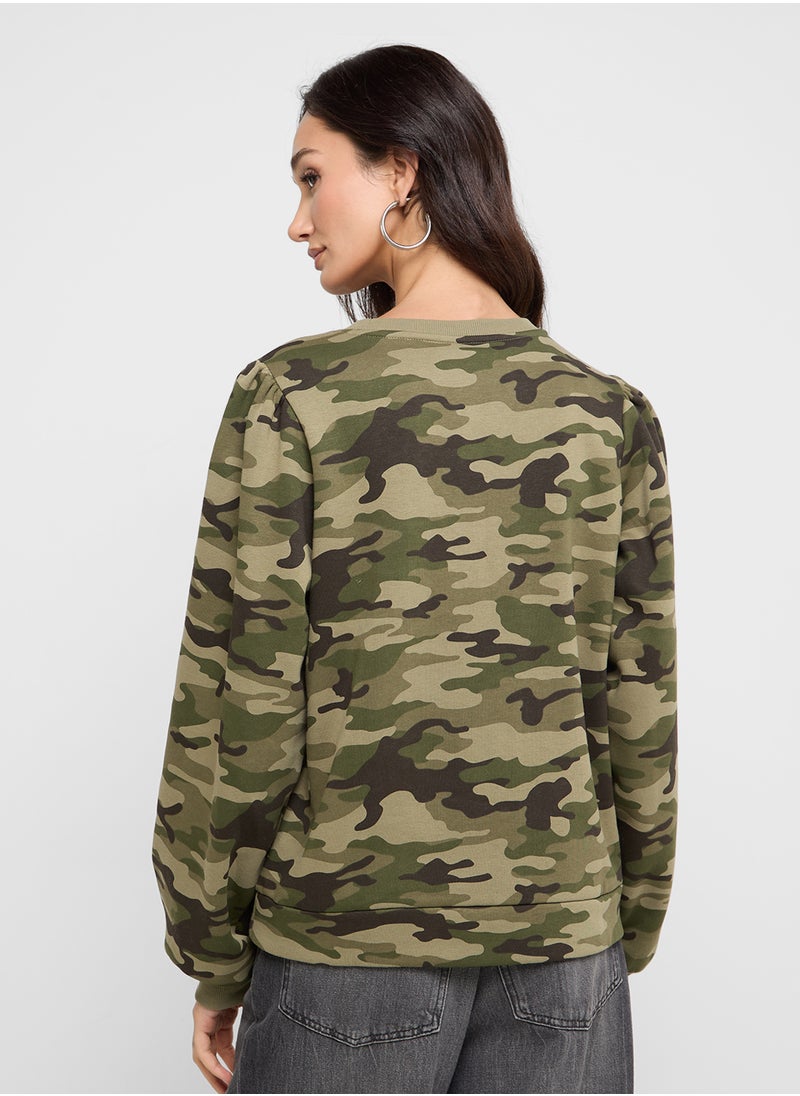 Camo Print Sweatshirt