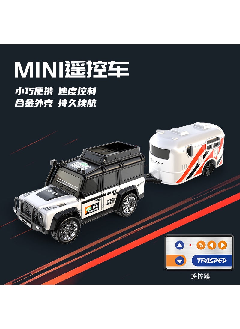 1/64 Scale Mini RC Car Model with Lights for Kids C1-6601a white off-road [four wheels] + white box