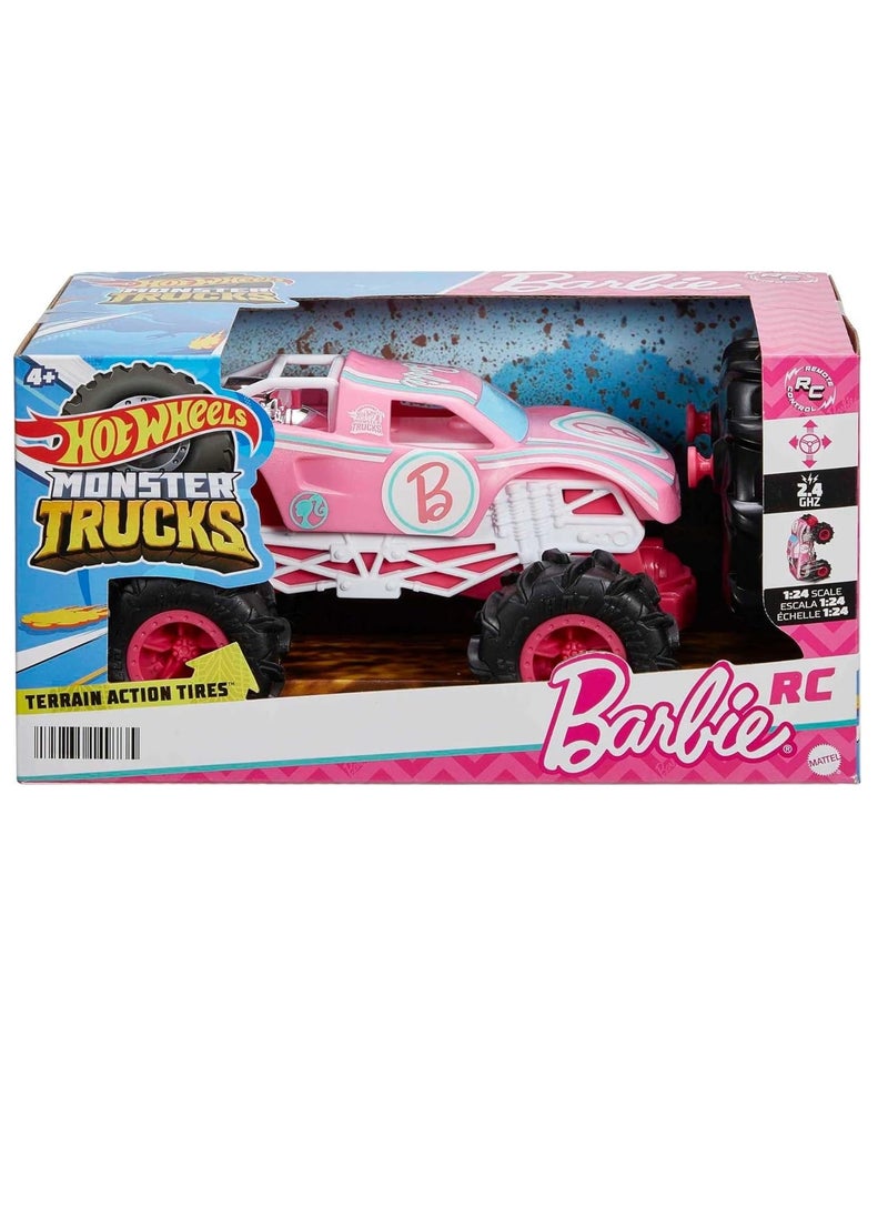 RC Cars, Remote-Control Barbie Monster Truck in 1:24 Scale