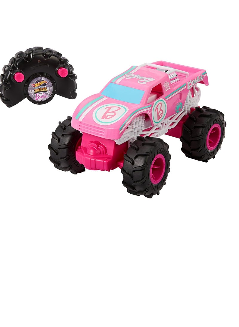 RC Cars, Remote-Control Barbie Monster Truck in 1:24 Scale