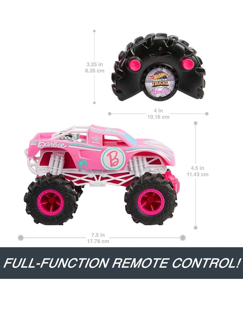 RC Cars, Remote-Control Barbie Monster Truck in 1:24 Scale