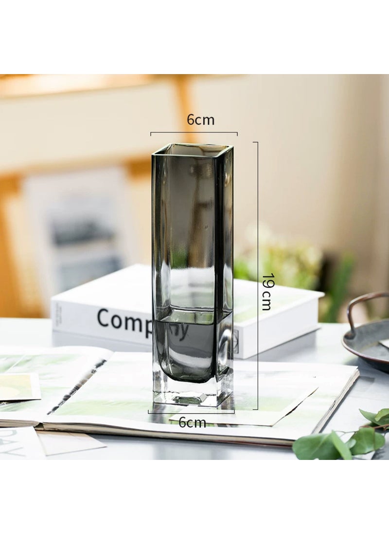 Luxury Creative Clear Glass Vase Decor6 * 19cm ashtray small square cylinder 6 * 19cm ashtray small square cylinder