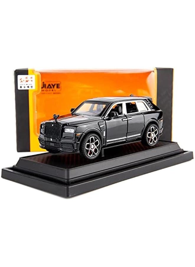 Compatible for 1:36 Rolls Royce Cullinan Car Model, Diecast Pull Back Car Toy car, Doors Open, Light and Sound, Boys Toys Kids Adults Gifts (Black)