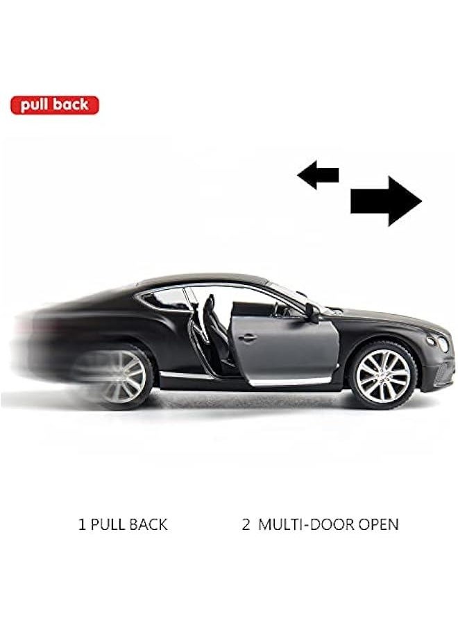 1:36 for Diecasting Alloy Car Model Bentley Continental GT Toy Car, Pull Back Vehicles Toy Car for Toddlers Kids Boys Girls Gift Black