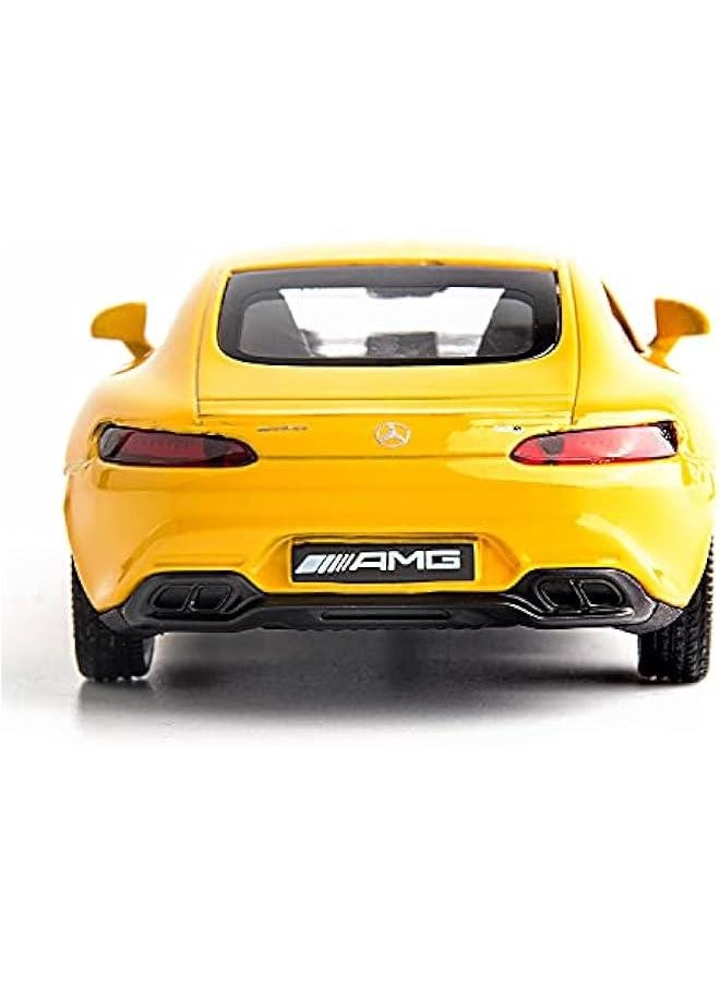 1:36 Scale Diecasting Alloy Car Model Mercedes-Benz AMG GTS Car Model Toy Car Pull Back Vehicles Toy Car for Toddlers Kids Boys Girls Gift (Yellow)