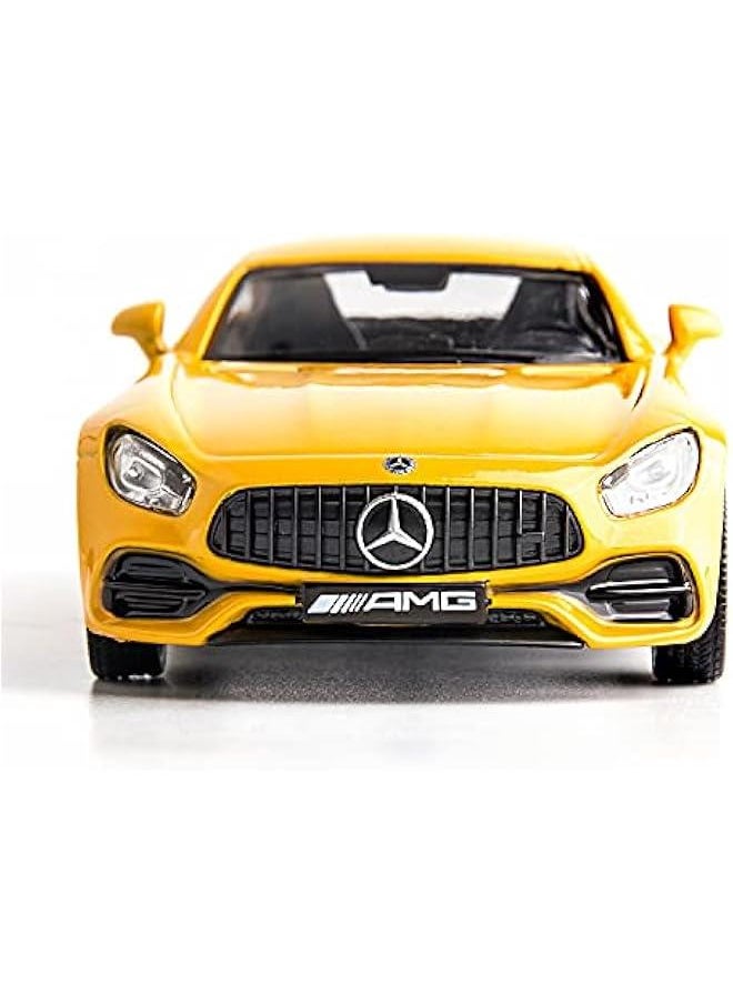 1:36 Scale Diecasting Alloy Car Model Mercedes-Benz AMG GTS Car Model Toy Car Pull Back Vehicles Toy Car for Toddlers Kids Boys Girls Gift (Yellow)