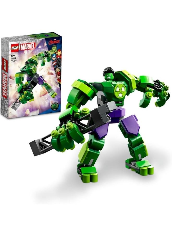 LEGO Marvel Avengers Hulk Mech Armour, Official Marvel x LEGO Building Blocks Set, Age 6+, 76241 (138 pieces)