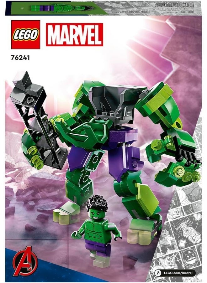 LEGO Marvel Avengers Hulk Mech Armour, Official Marvel x LEGO Building Blocks Set, Age 6+, 76241 (138 pieces)