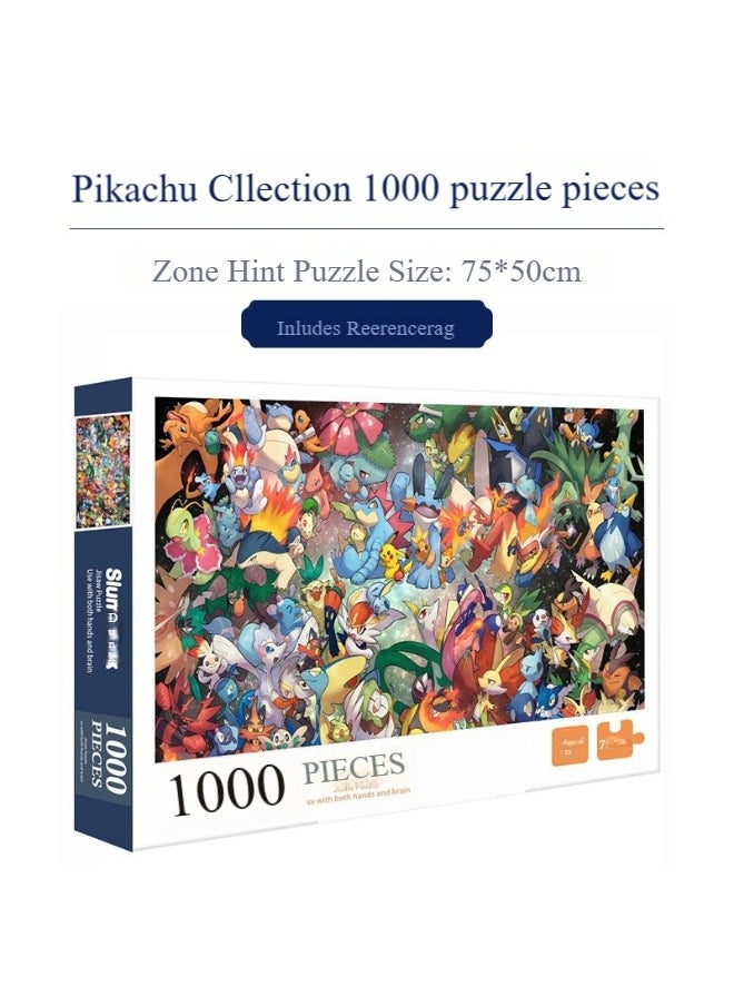 1000-Piece Colorful Anime Puzzle for Kids and Adults - Fun Desktop Brain Teaser