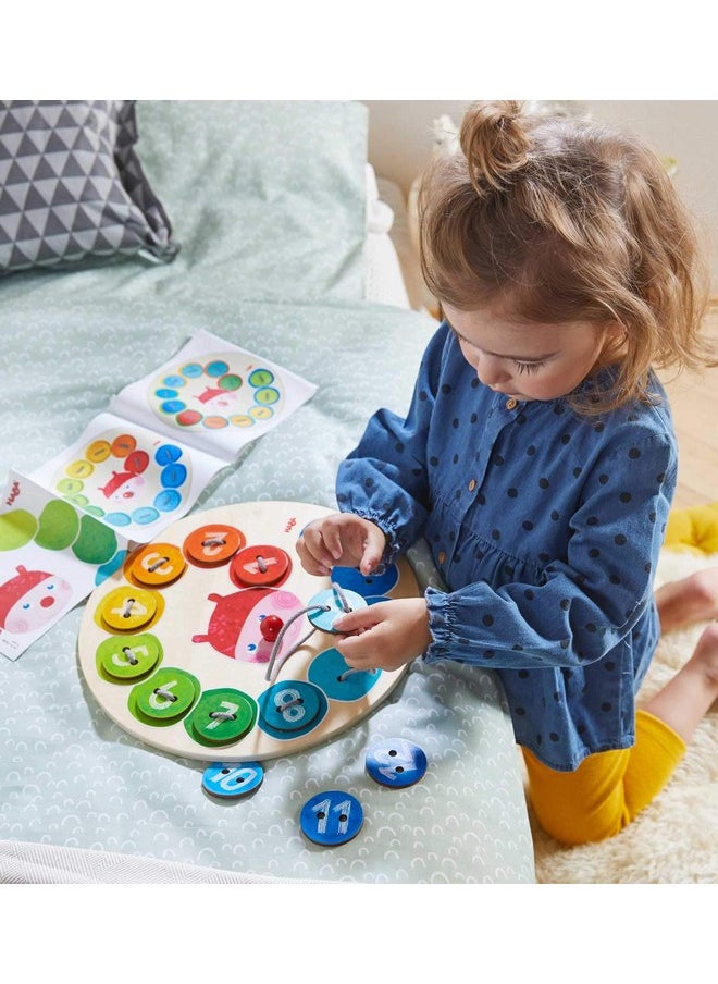 HABA Threading Game Counting Rainbow Caterpillar