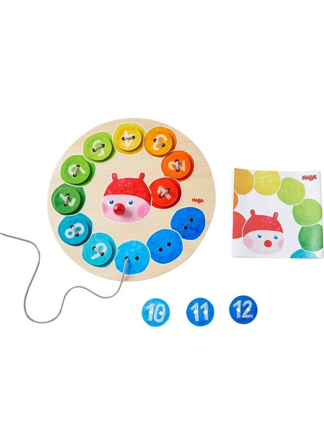 HABA Threading Game Counting Rainbow Caterpillar