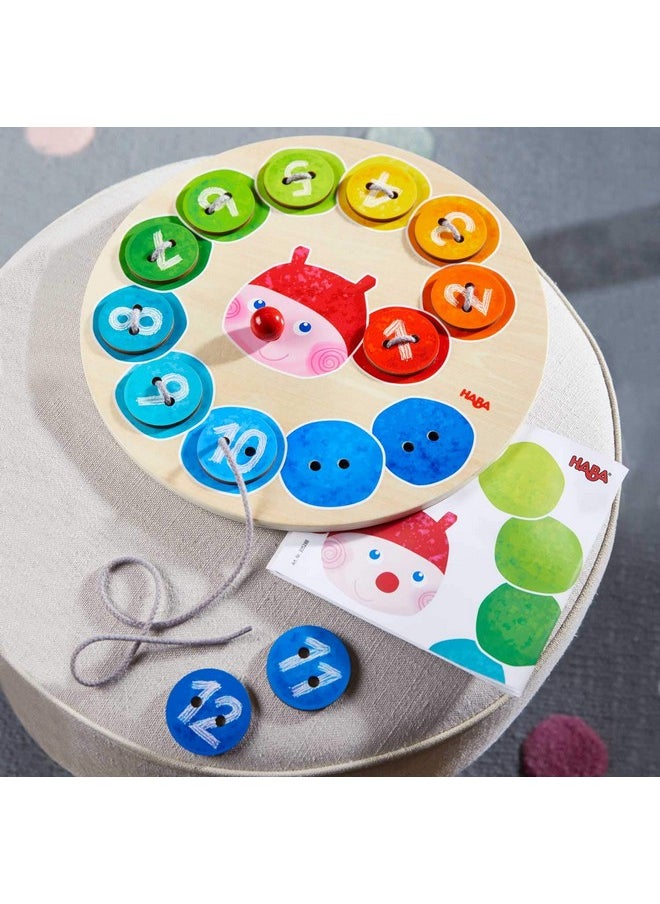 HABA Threading Game Counting Rainbow Caterpillar