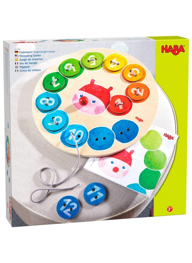 HABA Threading Game Counting Rainbow Caterpillar