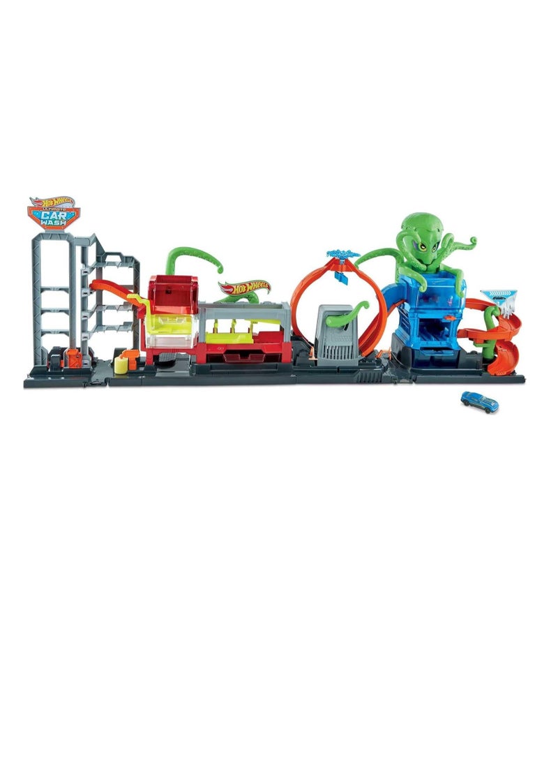 City Ultimate Octo Car Wash Playset with 1 Color Reveal Car for Kids 4 Years & Up