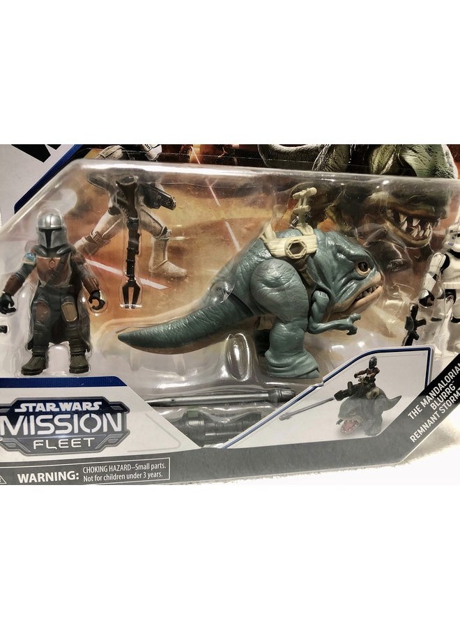 Star Wars Hasbro Mission Fleet Expedition Class The Mandalorian, Blurrg, Remnant Stormtrooper Toys, Battle of The Wasteland