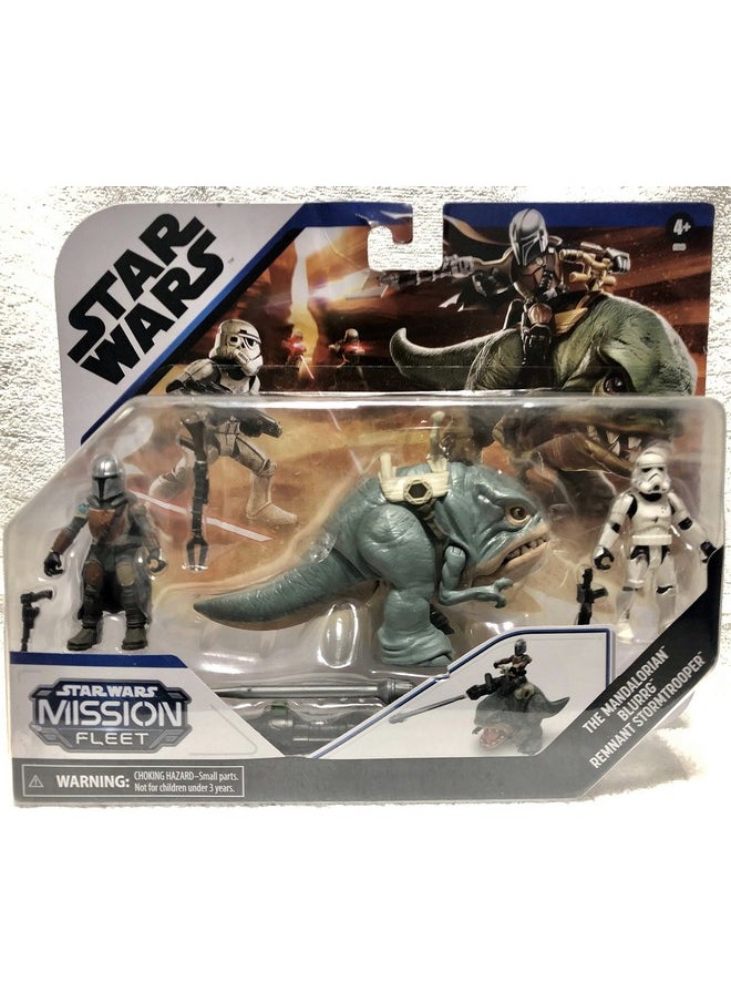 Star Wars Hasbro Mission Fleet Expedition Class The Mandalorian, Blurrg, Remnant Stormtrooper Toys, Battle of The Wasteland