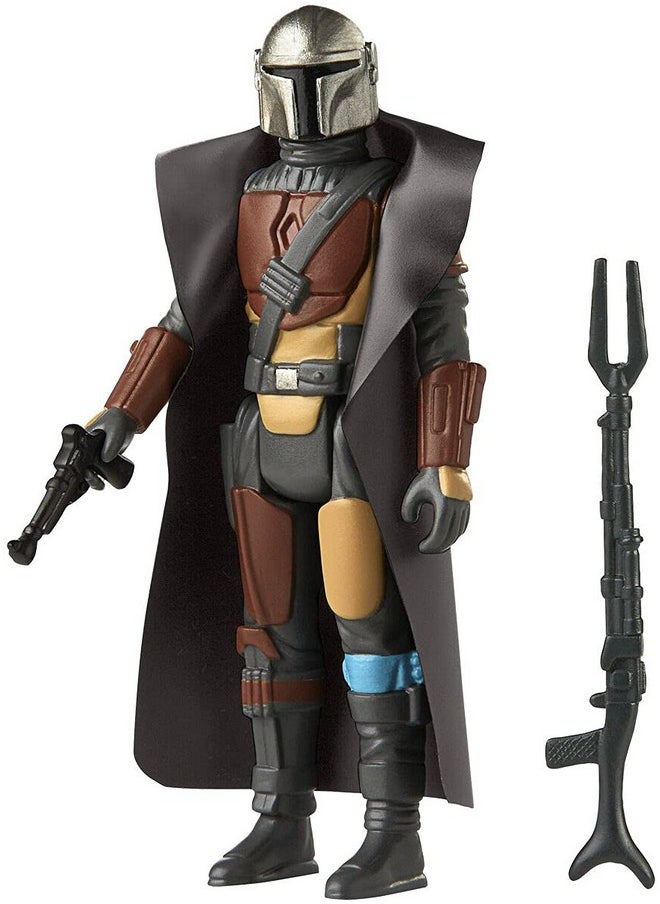 STAR WARS Retro Collection The Mandalorian Toy 3.75-Inch-Scale Collectible Action Figure with Accessories, Toys for Kids Ages 4 and Up