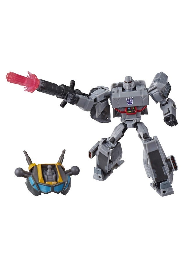 Transformers Toys Cyberverse Deluxe Class Megatron Action Figure, Fusion Mega Shot Attack Move and Build-A-Figure Piece, for Kids Ages 6 and Up, 5-inch