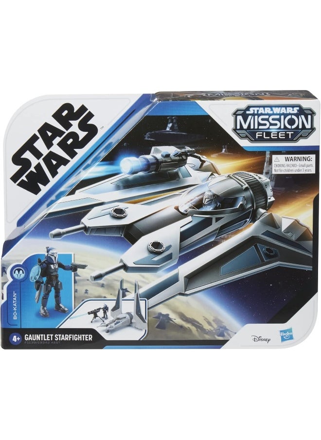 Star Wars Mission Fleet Stellar Class BO-Katan Gauntlet Star Hunter Attack 6 cm Large Figure & Vehicle, Kids from 4 Years