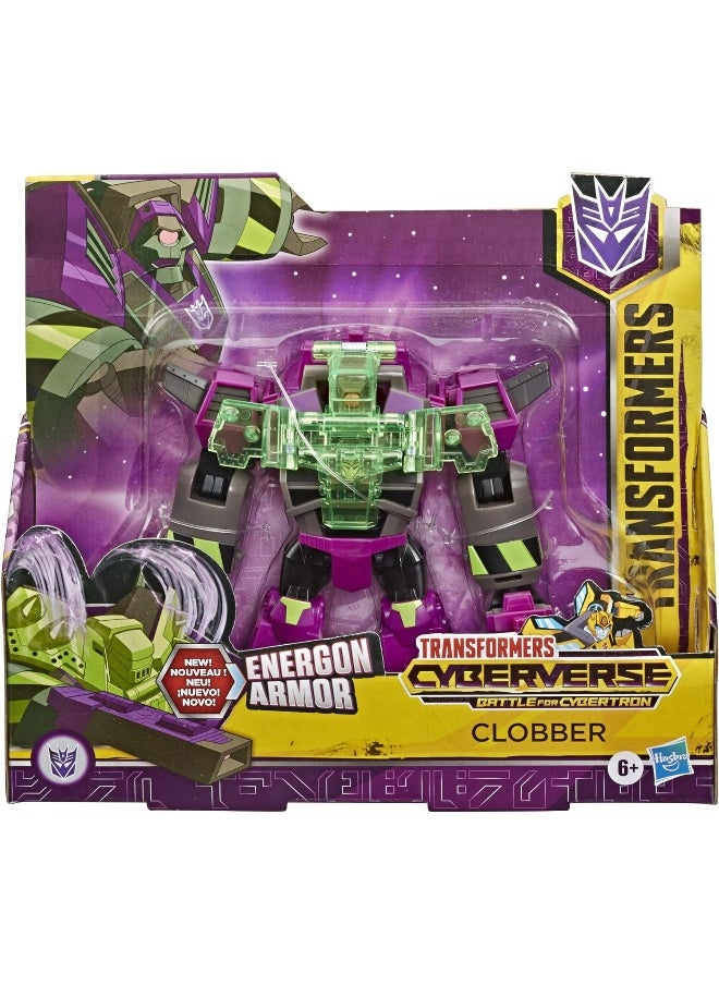 Transformers Toys Cyberverse Ultra Class Clobber Action Figure - Combines with Energon Armor to Power Up - For Kids Ages 6 and Up, 6.75-inch