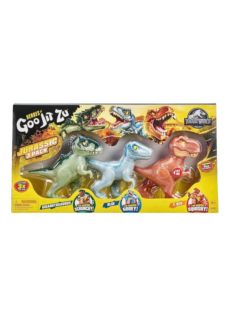 Heroes of Goo Jit Zu Exclusive Jurassic World Action Figure, 3 Pack