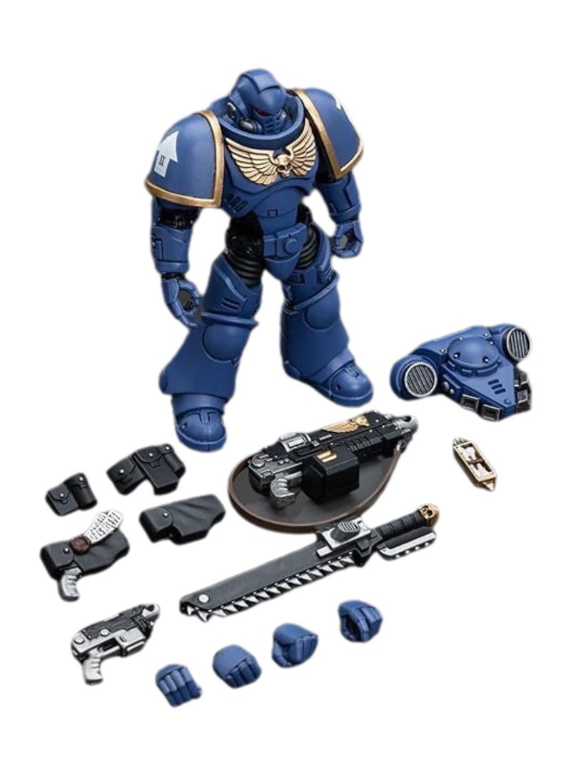 JOYTOY Warhammer 40,000 Action Figure - Ultramarines Arbiter, 4.7 Inch 1/18 Warhammer 40K Series Model, Unisex, Adult New Year Festival, Birthday Gift, Suitable for Children 15 Years Old and Above