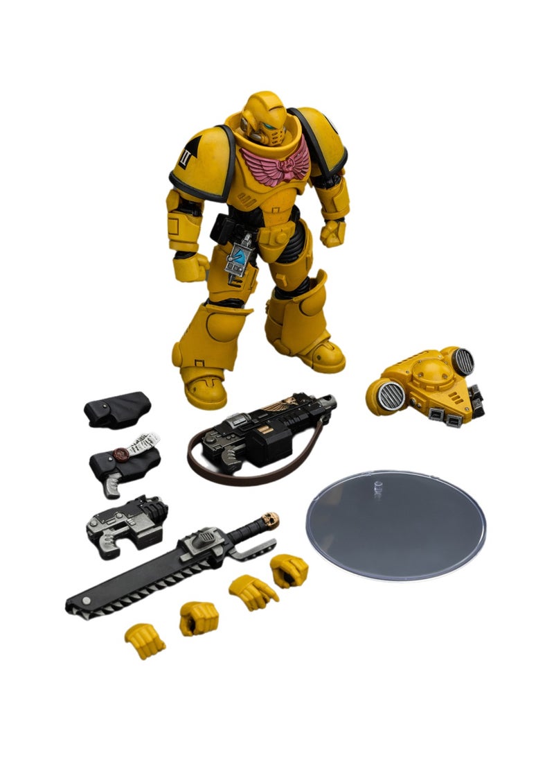 JOYTOY Warhammer 40,000 Action Figure, Imperial Fists Arbiter 4.0, 4.7 Inch 1/18 Warhammer 40K Series Model, Unisex, Adult, New Year Festival, Birthday Gift, Suitable for Children 15 Years Old and Above