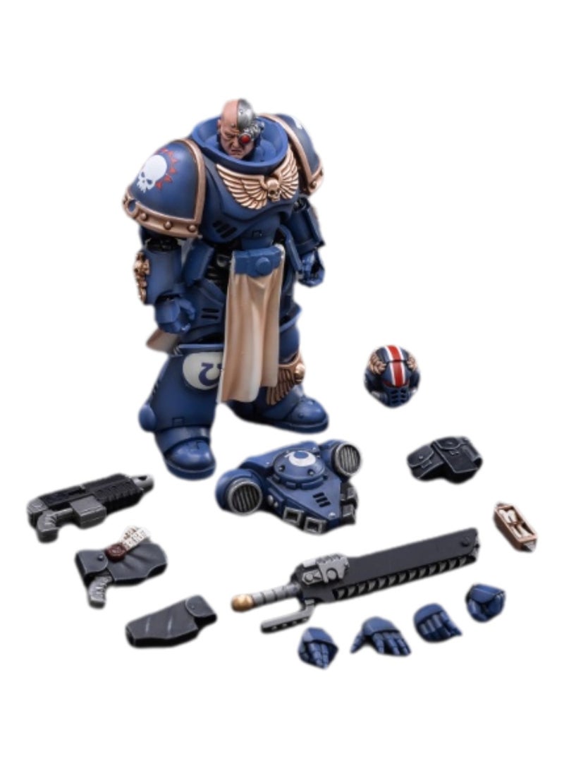 JOYTOY Warhammer 40,000 Action Figure, Ultramarines - Primaris Lieutenant, 4.7 Inch 1/18 Warhammer 40K Series Model, Unisex, Adult, New Year Festival, Birthday Gift, Suitable for Children 15 Years Old and Above