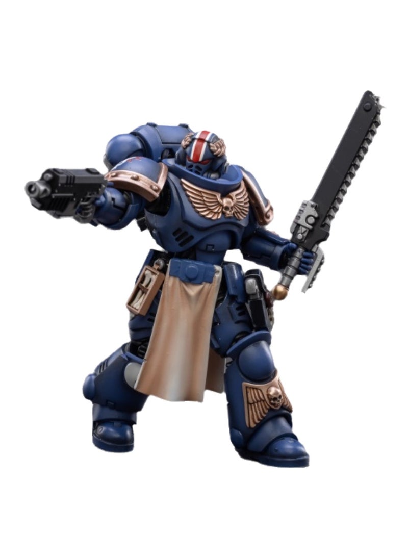 JOYTOY Warhammer 40,000 Action Figure, Ultramarines - Primaris Lieutenant, 4.7 Inch 1/18 Warhammer 40K Series Model, Unisex, Adult, New Year Festival, Birthday Gift, Suitable for Children 15 Years Old and Above