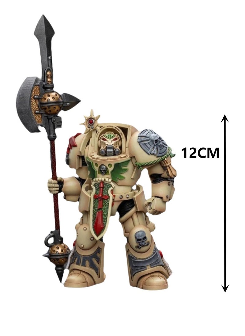 JOYTOY Warhammer 40,000 Action Figure, Dark Department Deathwing Flag Bearer Equipped with Company Flag, 4.7 Inch 1/18 Warhammer 40K Series Model, Unisex, Adult, New Year Festival, Birthday Gift, Suitable for Children 15 Years Old and Above