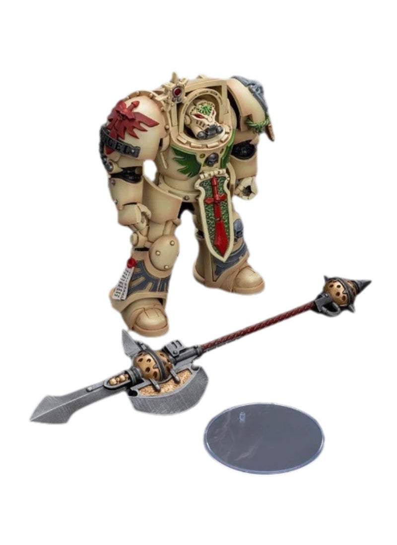 JOYTOY Warhammer 40,000 Action Figure, Dark Department Deathwing Flag Bearer Equipped with Company Flag, 4.7 Inch 1/18 Warhammer 40K Series Model, Unisex, Adult, New Year Festival, Birthday Gift, Suitable for Children 15 Years Old and Above