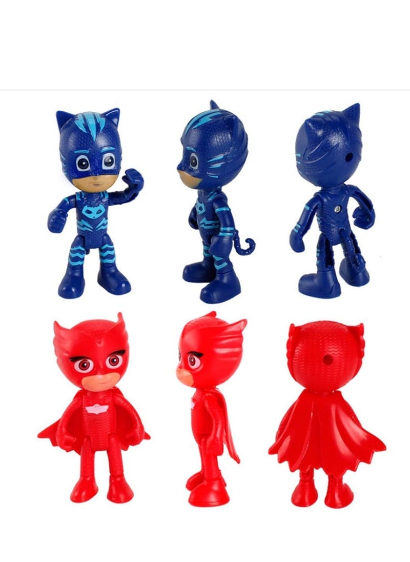 PJ Masks Action Figure Set for Kids (6 Figures with Accesories )