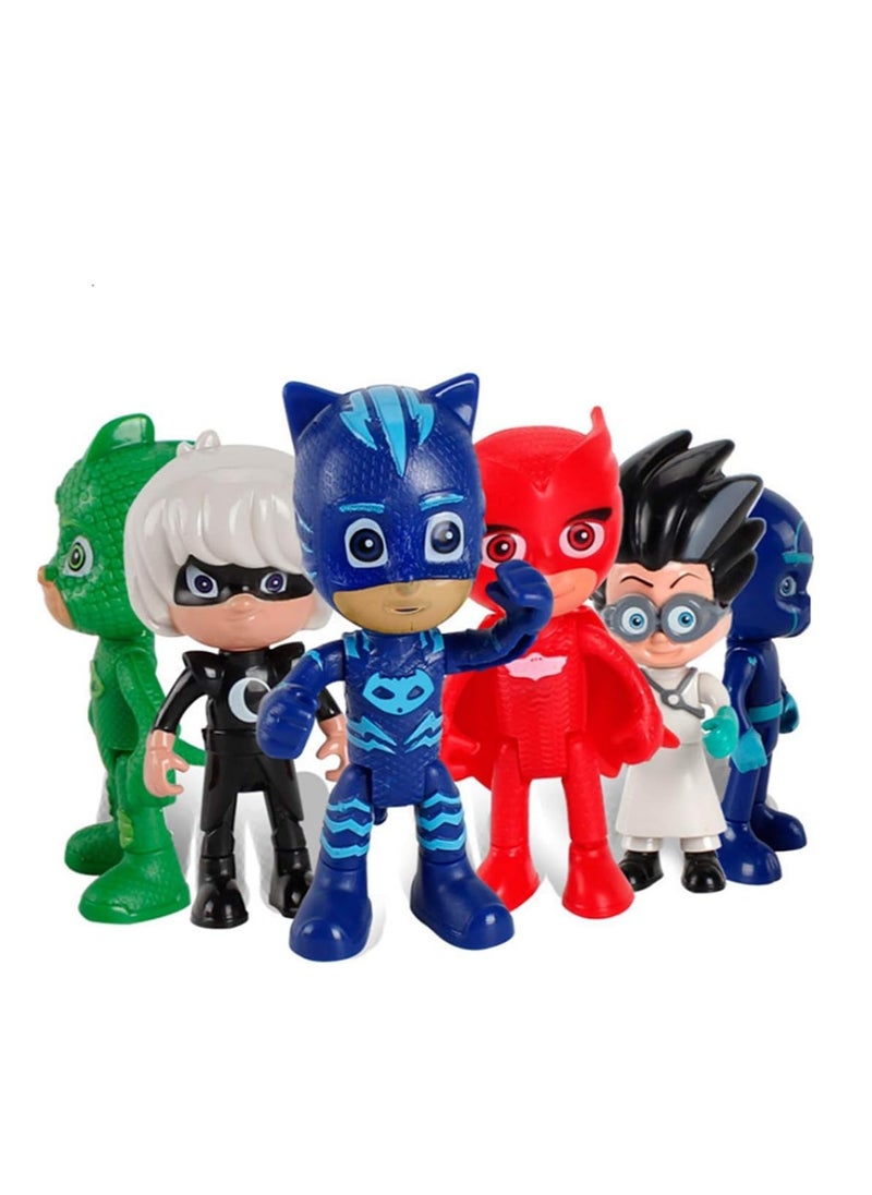 PJ Masks Action Figure Set for Kids (6 Figures with Accesories )