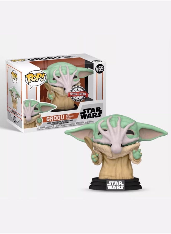 Funko Pop Star Wars Grogu with Chowder Souid 469 Vinyl Action Figure Toys Dolls for Kids