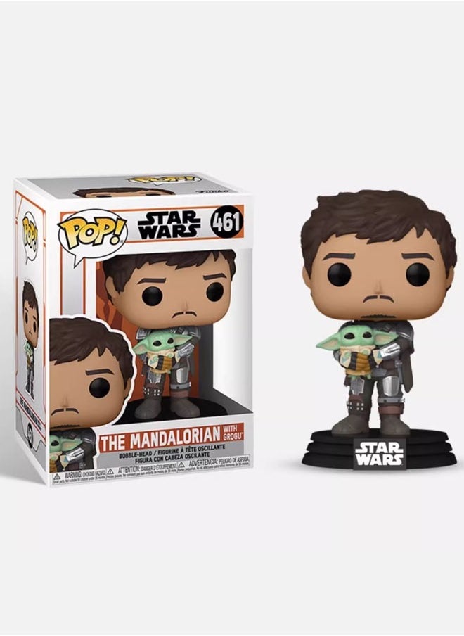 Funko Pop Star Wars The Mandalorian with Grogu 461 Vinyl Action Figure Toys Dolls for Kids