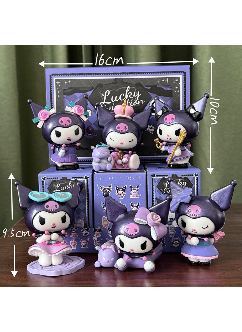 Sanrio Blind Box Lucky Kuromi Party Figures Birthday party [boxed] shoot 6 sets without repetition