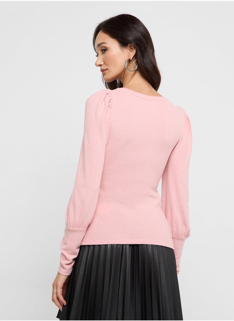 Puffed Sleeve Top