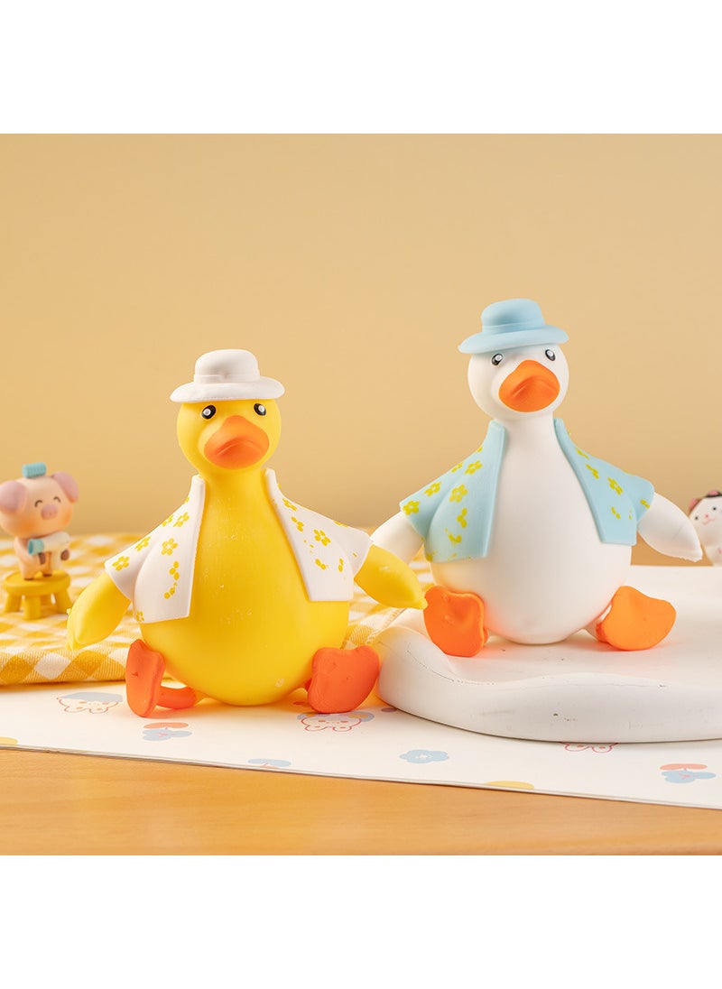 Creative Dress-Up Squeeze Duck Stress Reliever Toy [Trumpet] flour dressing duck 1