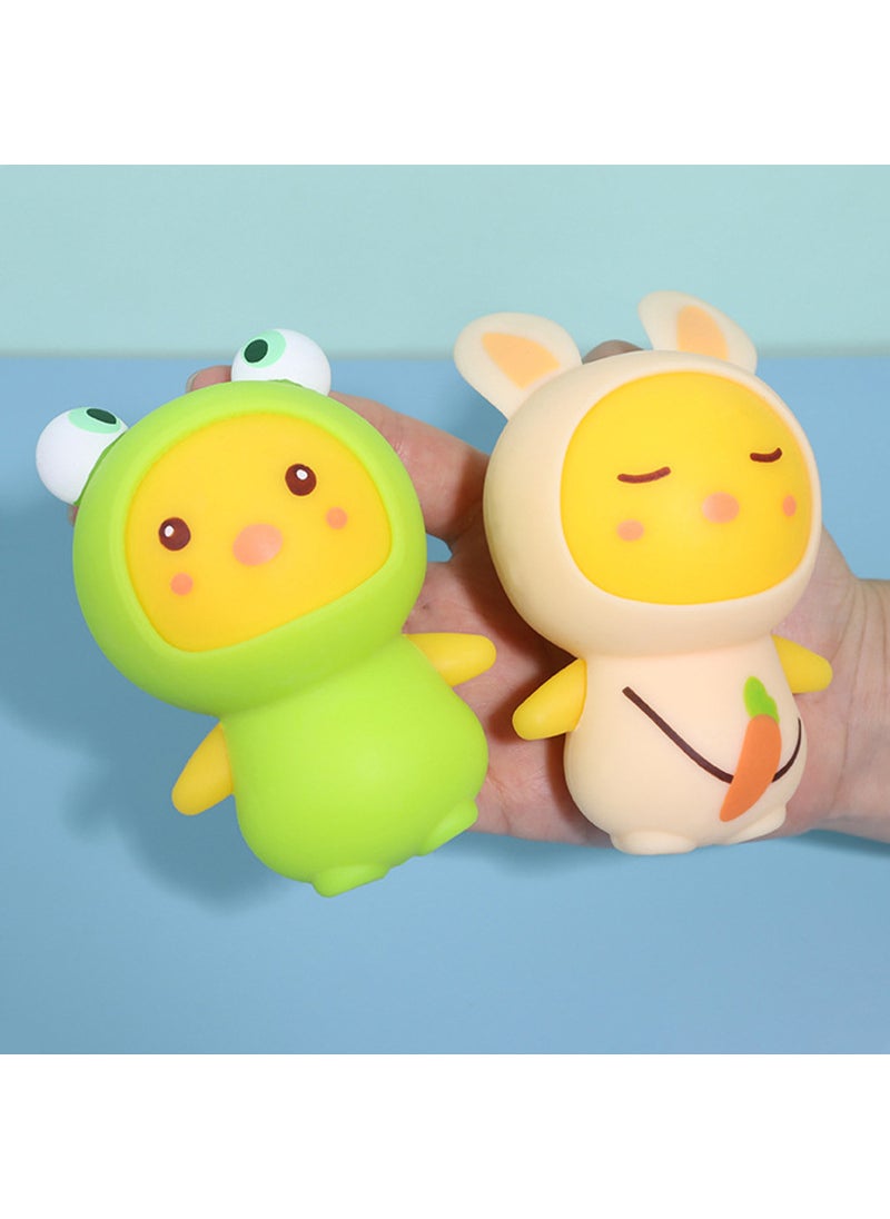 Creative Dress-Up Squeeze Duck Stress Reliever Toy [Dress] 1 frog or rabbit